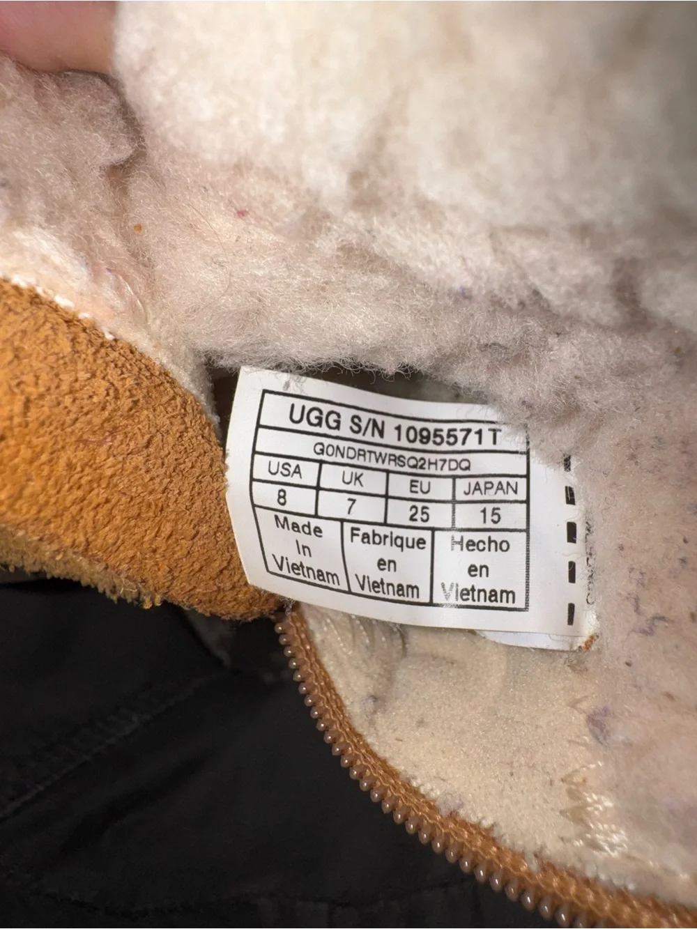 UGG Kids Chestnut Suede Shearling Booties with Cream Lining